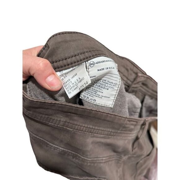 AG Adriano Goldschmied 5 Pocket The Protoge Straight Leg Brown Pants Size 40X34 - Picture 7 of 12